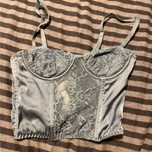 Urban Outfitters Blue Lace Bustier